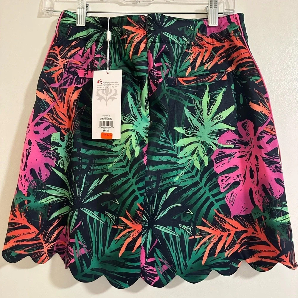NWT Size 2 Lady Hagen Patterned Athletic Skort with Scalloped Bottom - Picture 2 of 6